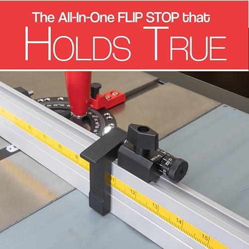 Precision Miter Gauge Micro Adjust Flip Stop Upgrade for the Fulton