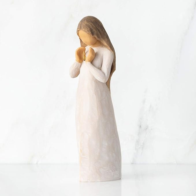 Willow Tree Ever Remember, A Flame Continues to Glow, Safe Within, A Gift to Express Sympathy, Comfort, Remembrance, Bereavement and Healing, Sculpted Hand-Painted Figure