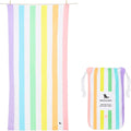 Dock & Bay Beach Towel - Quick Dry, Sand Free - Compact, Lightweight - 100% Recycled - Includes Bag - Summer - Unicorn Waves - Extra Large (200x90cm, 78x35)