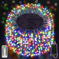 Christmas Lights Outdoor, Christmas Tree Lights Plug in, 8 Modes Twinkle String Light for Bedroom Wedding Party Ceiling Xmas Home Decorations 1200 LED(Multicolor 394 FT)