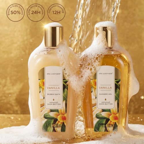 Spa Luxetique Vanilla 15pc Spa Gift Baskets Gifts for Women