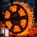 JMEXSUSS 1000 LED Orange Halloween String Lights Outdoor Indoor Plug in