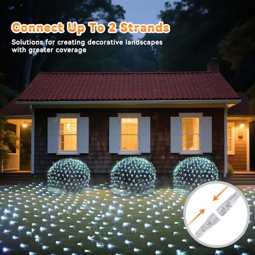 LitHome 21FT x 5FT Christmas Net Lights Outdoor Mesh Lights Connectable