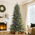 SHareconn 7ft Prelit Artificial Aspen Christmas Tree with Remote Control