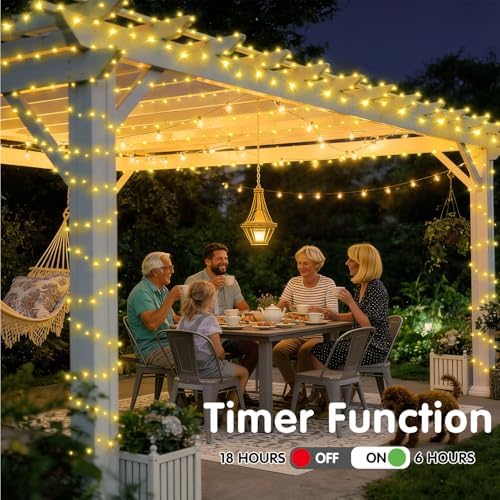SAUIRS 600FT 1500 LED Christmas Lights Outdoor String Lights with 8 Modes Timer Waterproof Fairy Light Plug in for Outside Indoor Party Xmas Palm Tree Yard Wedding Decorations(Warm White)