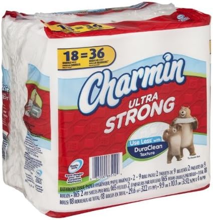 Charmin Ultra Strong Toilet Paper Double Rolls - 18 ct