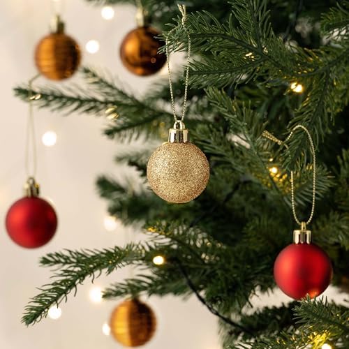 Valery Madelyn Small Christmas Tree Decorations Ball Ornaments 24ct 1.57"