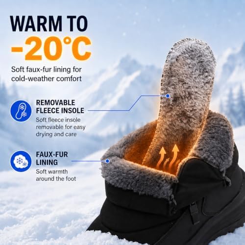 ziitop Snow Boots for Men Waterproof Winter Boots
