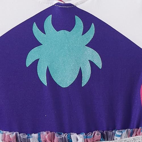 Marvel Ghost Spider Girls Cosplay Hooded Tulle Dress for Toddler Big Kids
