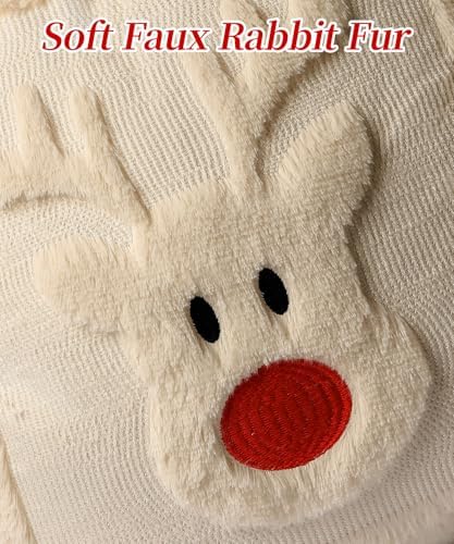 Faux Fur Christmas Pillow Covers 18x18 Set of 2