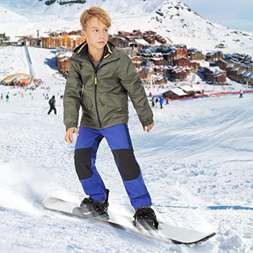Jessie Kidden Kids Boys Girls Youth Waterproof Hiking Ski Snow Fleece Pants