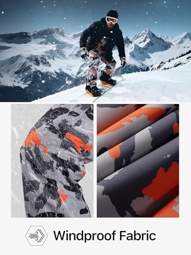 FREE SOLDIER Mens Snow Bibs Ski Snow Pants Softshell Ski Bib Overalls