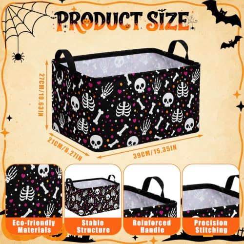 CHENGU 6 Pack Halloween Baskets Foldable Cute Halloween Storage Bins