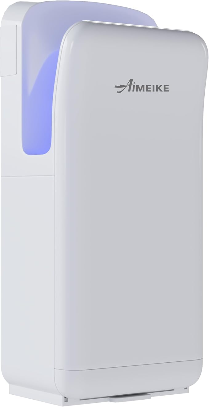 Commercial Hand Dryer, Vertical High-Speed Electric Hand Dryer for Bathrooms, Automatic Touchless Hands-in Hand Dryer for Large Public Restrooms, Offices, Hotels, Schools, White