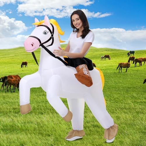 Stegosaurus Couples Halloween Costumes for Adults Funny Inflatable Costume Inflatable Horse Costume Adult Duo Costumes His And Hers Halloween Costumes Friends Blow Up Costumes 2-Pack