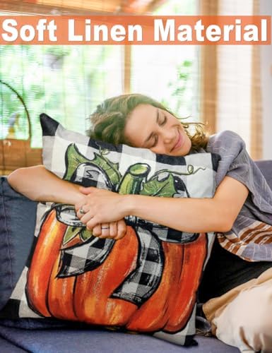 multiwins Fall Pillow Covers 20x20 4Pcs Double-Sided Print for Home Decor