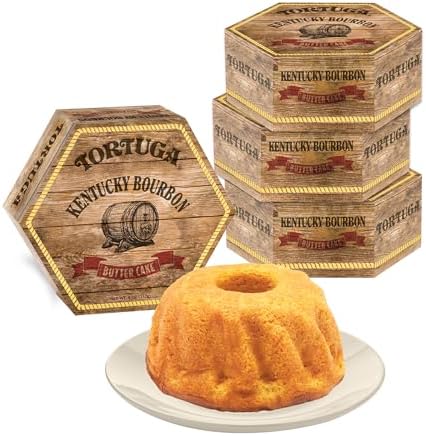 TORTUGA Kentucky Bourbon Butter Cake - 16oz Cake - 4 Pack - The Perfect Premium Gourmet Gift for Stocking Stuffers, Gift Baskets, and Christmas Gifts - Great Cakes for Delivery