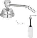 Stardrix Heavy Duty Brass Countertop Liquid Soap Dispenser, Commercial Grade Top Fill Built-in Soap Dispenser with 34 oz/ 1L Bottle for Bathroom, Kitchen, Public Restroom, Chrome Finish, 4” Spout