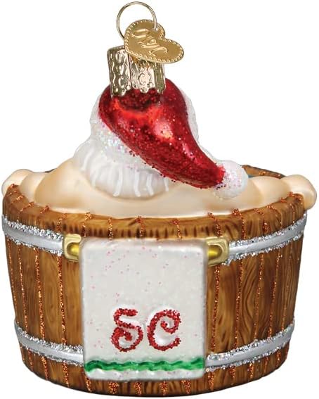 Old World Christmas Santa's Hot Tub Tree Ornament