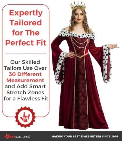 Morph, Royal Queen Dress Costume Women, Halloween Costumes for Women