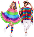 Halloween Mexican Pinata Costume Couple Costume for Adult Pinata Fiesta Dress for Couple Cosplay Cinco De Mayo