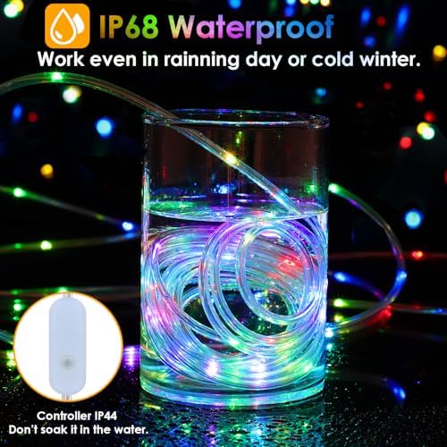 Nazuwke 132Ft Rope Lights for Outside, Waterproof 18 Colors with Remotes