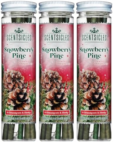 Scentsicles Snowberry Pine Scented Christmas Ornaments 3 Pack