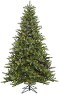 Vickerman 7.5' King Spruce Artificial Christmas Tree, Multi-Colored Dura-Lit LED Lights - Faux Christmas Tree - Seasonal Indoor Home Decor