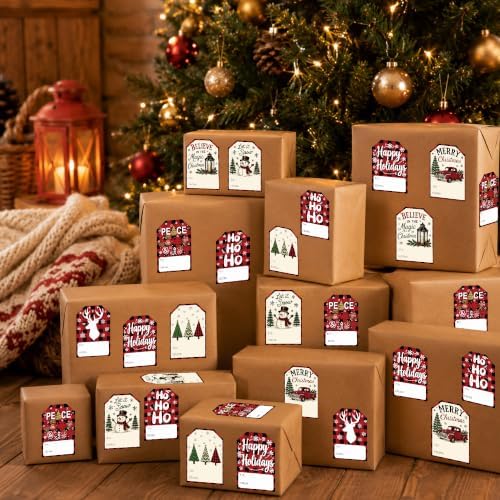 Gift Tags - 500PCS Christmas Tags Stickers for Presents & Gift Packaging