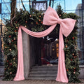 118 x 47 Extra Large Christmas Pink Velvet Bows Outdoor