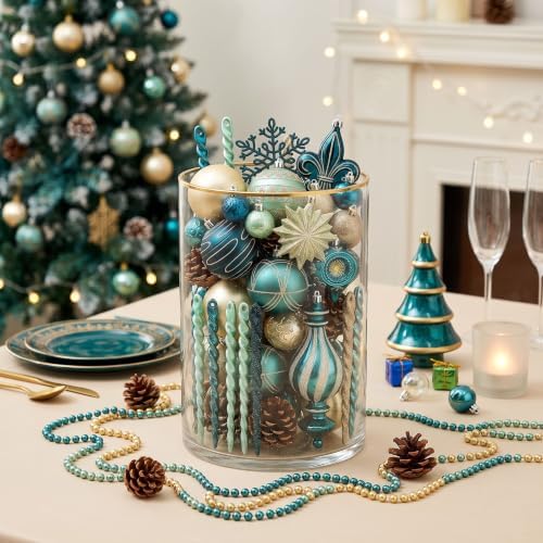 Valery Madelyn 60ct Christmas Tree Decorations Ball Ornaments Set