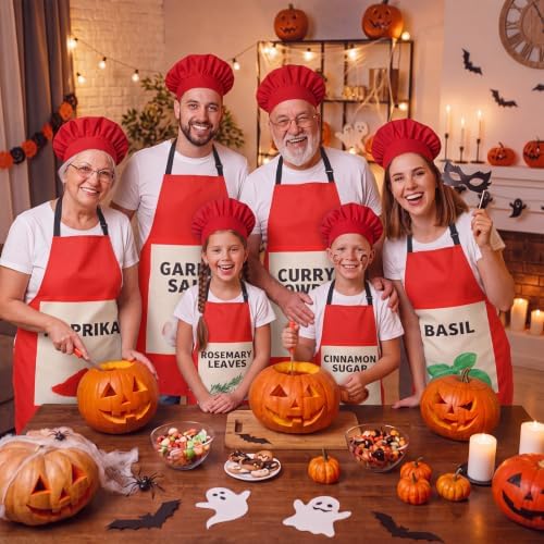 Halloween Spice Condiments Apron & Hat