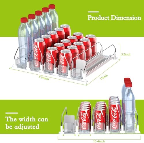 IBORING Drink Organizer for Fridge,Holds up to 25 Cans
