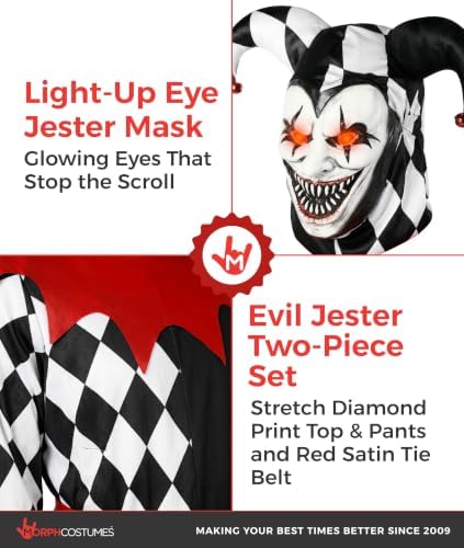 Morph, Jester Costume Men, Jester Outfit, Halloween Costumes for Men