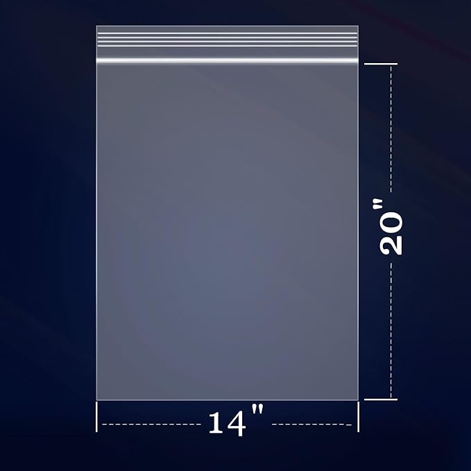 iMailer - 500 Pcs 14" x 20"- 2 Gallon Zip Bags for Clothing