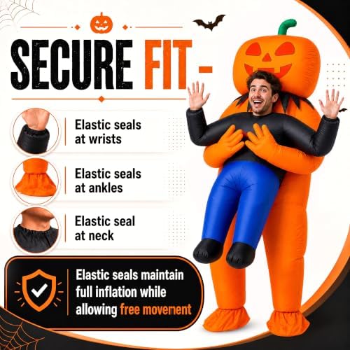 HOPOCO Halloween Pumpkin Monster Inflatable Costume for Adults