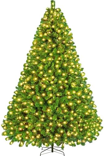 Yaheetech 9ft Prelit Artificial Christmas Tree with 900 Warm White Lights
