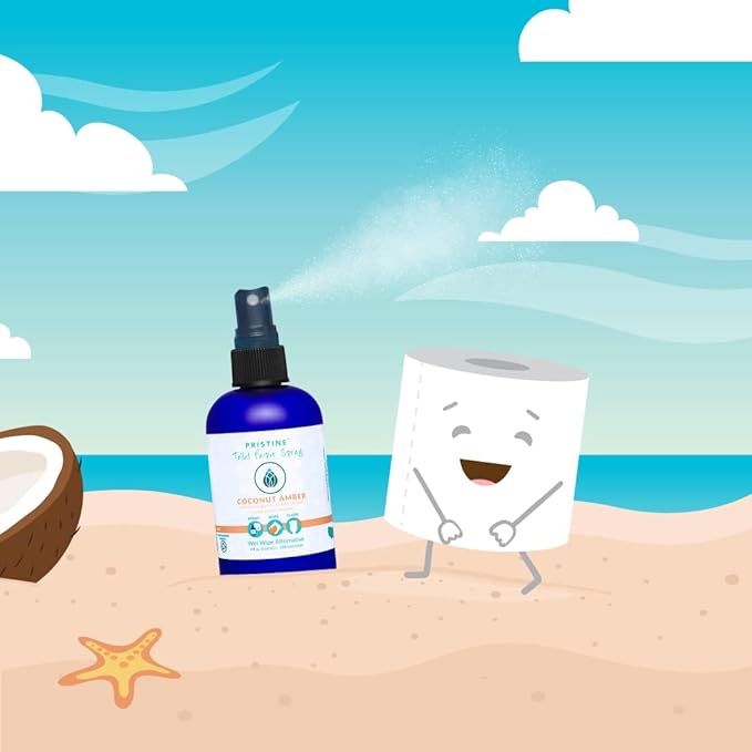 PRISTINE Toilet Paper Spray, As Seen on Shark Tank, Flushable Wipe Alternative, Personal Cleansing Bathroom Spray for Regular Toilet Tissue, Bidet Alternative, Made in USA, Cucumber Bamboo, 1oz Travel