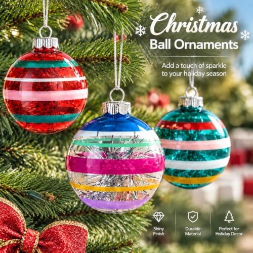 12 Pcs Vintage Glass Christmas Ornament Reflector Decor, Fashion