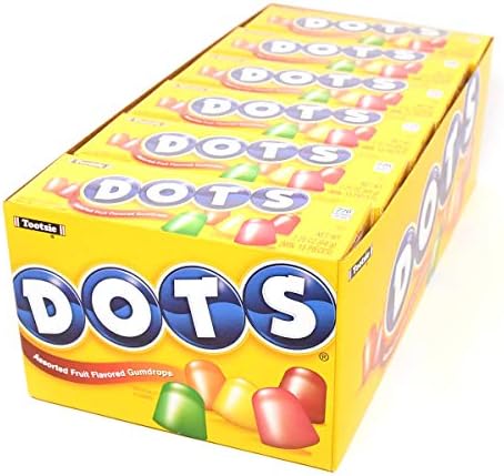 DOTS Gummy Candy, Original Flavors, 2.2oz Box (Pack of 24)