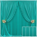 4 Panels Turquoise Backdrop Curtain for Parties Wrinkle Free Photo Backdrops Drapes Background Fabric Decoration for Baby Shower Wedding Birthday Party 20ft(W) x 10ft(H)
