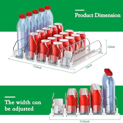 SZNLZQ Drink Organizer for Fridge,Holds 25 Cans
