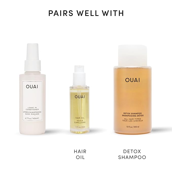 OUAI Leave In Conditioner & Heat Protectant for Hair - Prep Hair for Styling or Use as Detangling Spray to Fight Frizz & Flyaways - No Parabens, Sulfates or Phthalates (1.5 oz)