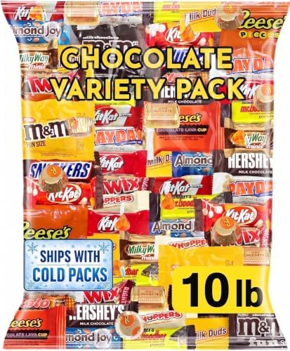 Assorted Chocolate Candy Variety Pack 10 lb – Bulk Individually Wrapped Chocolates for Parties, Gifting, Holidays & Everyday Indulgence – Premium Mix for All Occasions