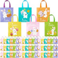 Sweetude 120 Pcs Easter Tote Bags Bulk with Handles Bunny Reusable Party Non Woven Treats Goodie Bags for Easter Party Supplies (Egg)