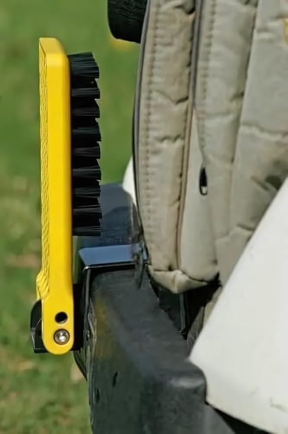 Club Clean Spike Swipe Outdoor Shoe Boot Brush Scraper – Golf Cart Cleat Cleaner, Mounts to Carts, Trucks, ATVs, or RVs – Durable Outdoor Shoe Cleaner for Work Boots, Hiking, Camping – Kick-Up Design
