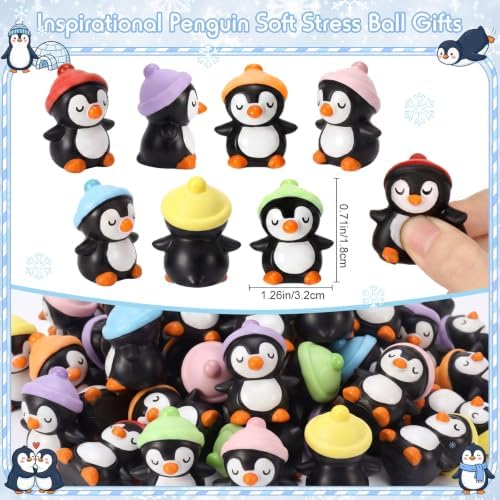 Thenshop 20 Pcs Cute Penguin with Hat Balls Bulk Birthday Party Favors