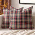 MIULEE Fall Plaid Pillow Covers Scottish Tartan 18x18 Khaki