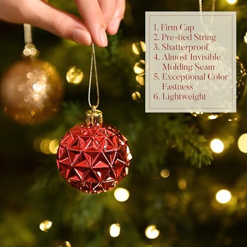 Valery Madelyn 50ct Christmas Tree Decorations Ball Ornaments 2.36 Inches