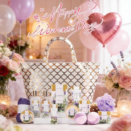 Spa Luxetique Lavender 15pc Spa Sets Gift Baskets for Women